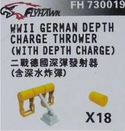 WWII German Depth Charge Thrower (with Depth Charge) (x18)