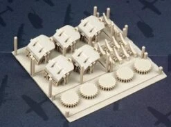 WWII USN 5inch/38 Twin Mount Mk38 With Blastbags -Mini Welt Verkauf fs3500503d print parts 1