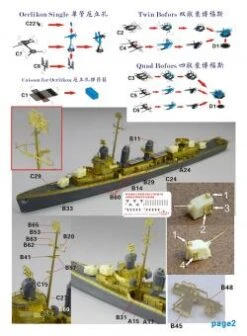 USS Fletcher Class For Tamiya 31902 -Mini Welt Verkauf fs700030instruction 2