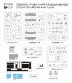 1/72 Sd.Kfz.7/2 37mm Flak 36 (Initial Production) -Mini Welt Verkauf g72206 02