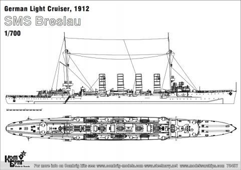 SMS Breslau Light Cruiser, 1912 4 SMS Breslau Light Cruiser, 1912 – Bild 2