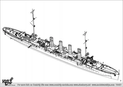 SMS Breslau Light Cruiser, 1912 8 SMS Breslau Light Cruiser, 1912 – Bild 6