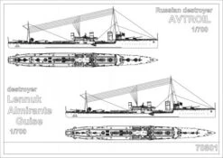 Avtroil, Russian Destroyer, 1917 / Estonian Lennuk, 1920 / Peruvian Almirante Giusse, 1933 -Mini Welt Verkauf is70801 avtroil 001