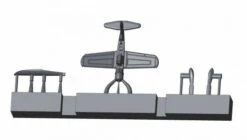 Vought OS2U Kingfisher (x3) With Crane And Catapult -Mini Welt Verkauf n07 174 03