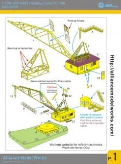 WWII USN Floating Crane YD-169 9 WWII USN Floating Crane YD-169 -Mini Welt Verkauf nw70038 5