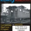 WWII Era North American Caboose (x3) -Mini Welt Verkauf nw70059 1