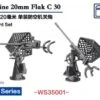 1/350 Kriegsmarine 20mm Flak C30 AA Gun -Mini Welt Verkauf ws35001box